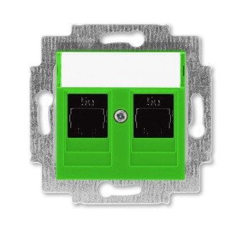 Розетка компьютерная 2-м Levit RJ45 кат.5E зел. 2CHH295118A6067 ABB