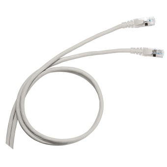 Шнур коммутационный RJ 45 - категория 5е - U/UTP - PVC - неэкранированный - 2 м - серый 051637 Legrand