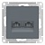 Розетка компьютерная 2xRJ45 Cat.5 ATLASDESIGN, грифель ATN000785 Schneider Electric