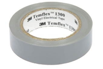 Изолента ПВХ серая19 мм 20 м. Temflex 1300 7100080347 3М
