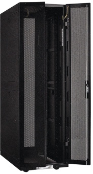 ITK Шкаф серверный 19" LINEA S 33U 800х1000мм передняя двухстворчатая перфорированная дверь, задняя перфорированная черный (комплект 3 коробки - часть 2 из 3) LS05-33U81-2PP-2 IEK