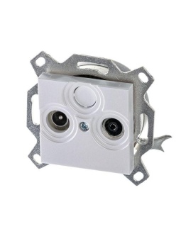 Розетка телевизионная проходная TV/R Levit 7дБ жемчуж. 2CHH083607A6068 ABB