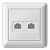 Розетка телефонная 2xRJ11 W59, белый RSI-251TT-18 Schneider Electric