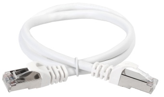 ITK Коммутационный шнур (патч-корд) кат.5E FTP PVC 10м белый PC08-C5EF-10M IEK