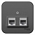 Розетка 2xRJ11+RJ45 Cat.5 BLANCA, антрацит BLNIA045116 Schneider Electric