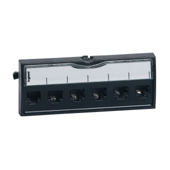 Вставка для патч-панелей 6 коннекторов RJ 45 - категория 6 - FTP - 19''- LCS² 033565 Legrand