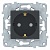 Розетка UNICA NEW, скрытый монтаж, с заземлением, со шторками, антрацит NU505754 Schneider Electric