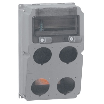 Сборный щиток Hypra - с отверстиями для 4 разъёмов 16-32 А - с рейкой DIN - 370x230x181 мм 059847 Legrand